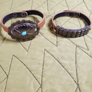 Silver leather and turquoise "I love you" …